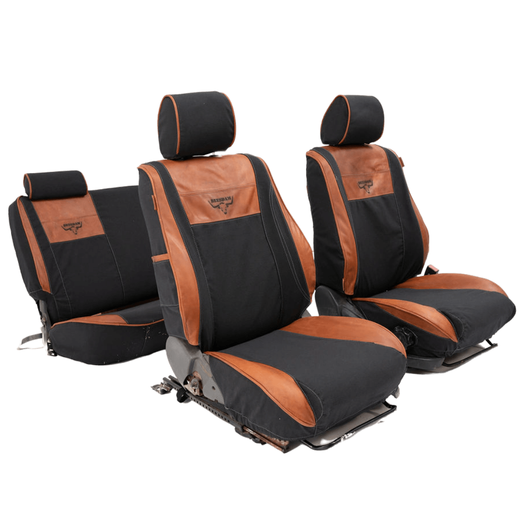 Legacy Plus – Charcoal Canvas & Red Leather