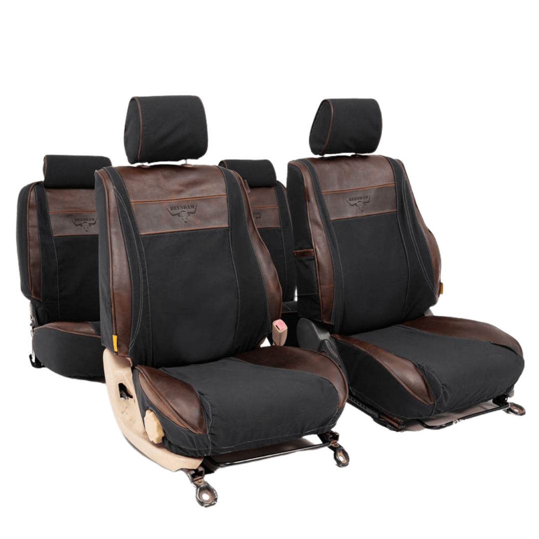 Legacy Plus – Charcoal Canvas & Brown Leather