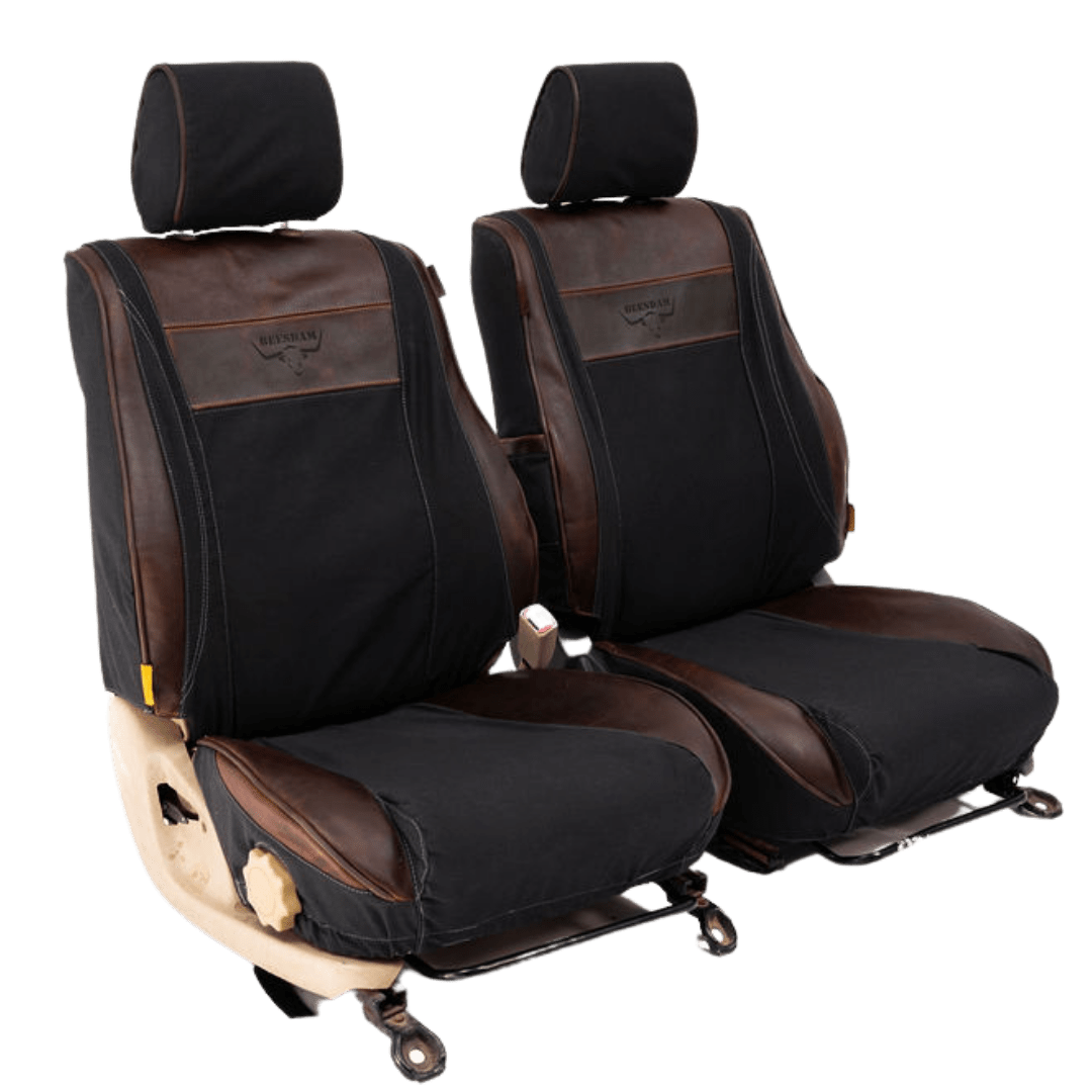 Legacy Plus – Charcoal Canvas & Brown Leather