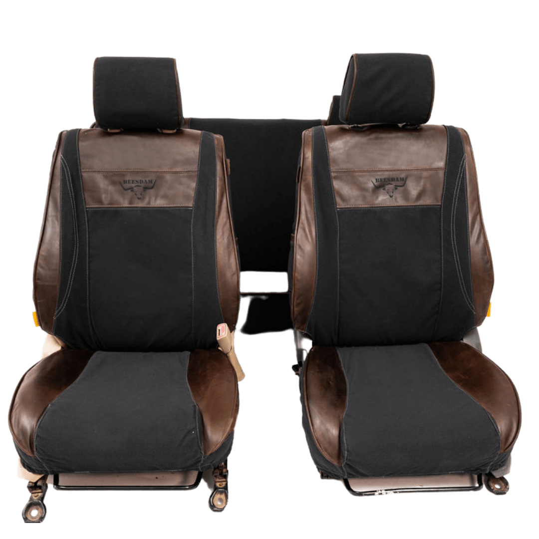 Legacy Plus – Charcoal Canvas & Textured Brown Leather