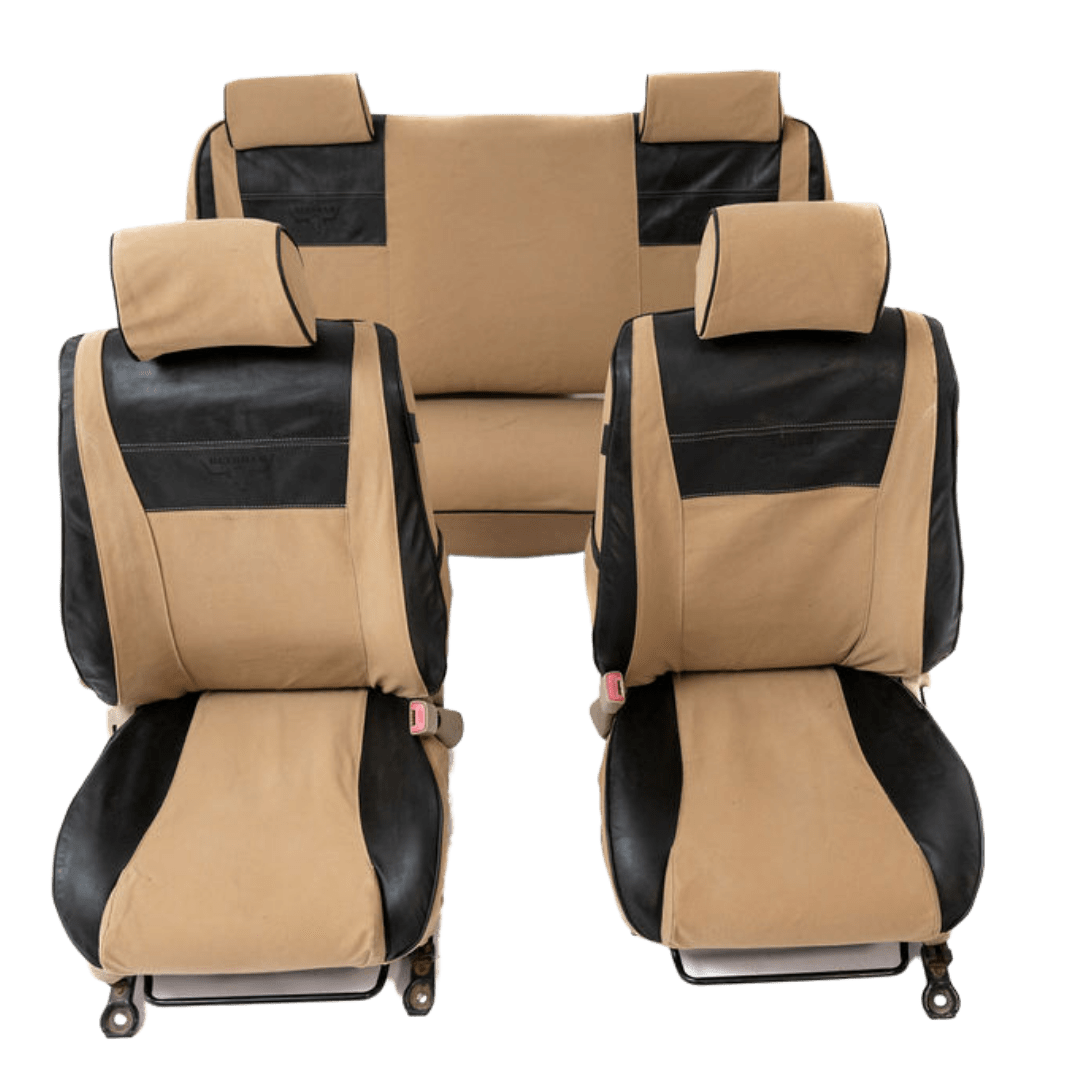 Legacy Plus – Sand Canvas & Black Leather