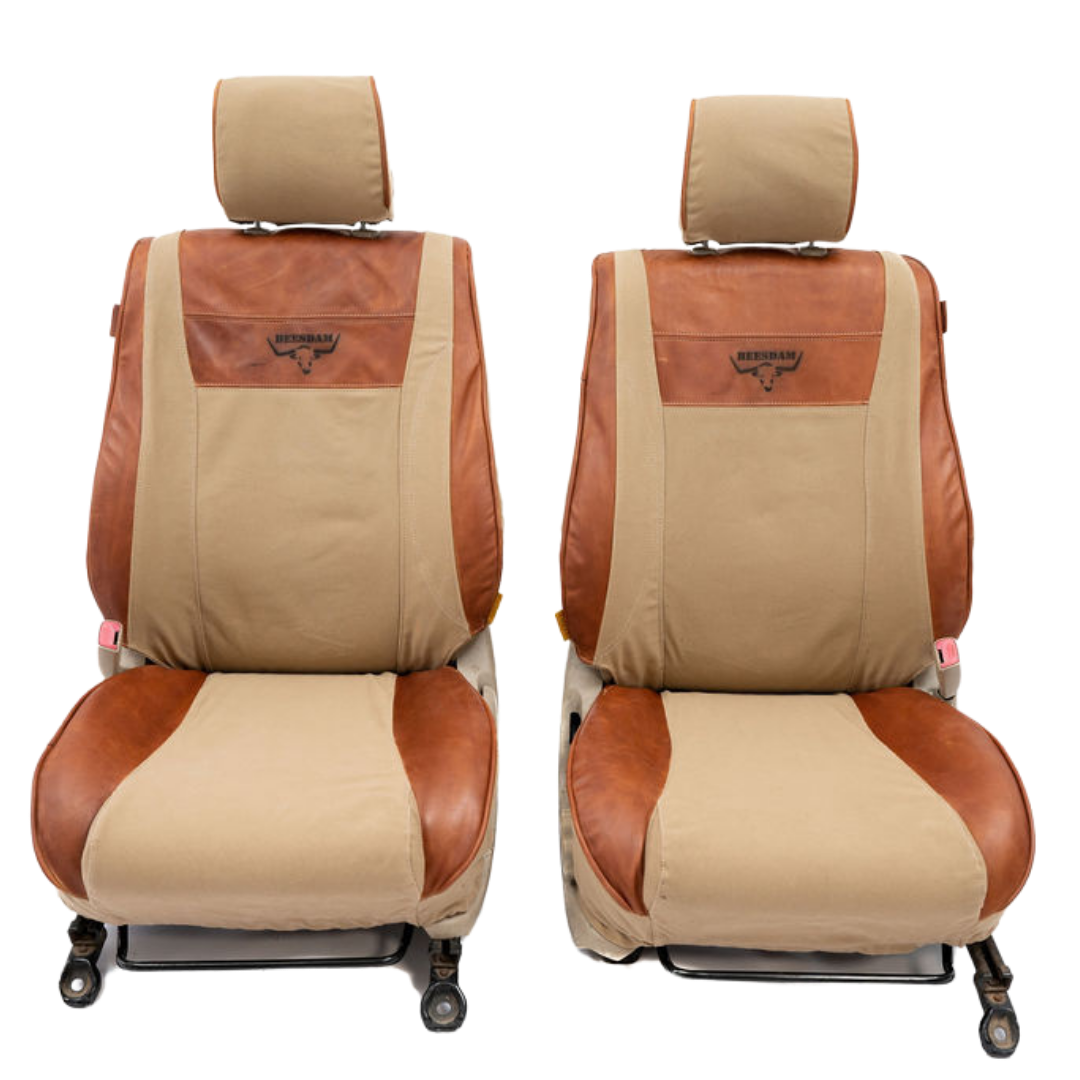 Legacy Plus – Sand Canvas & Red Leather