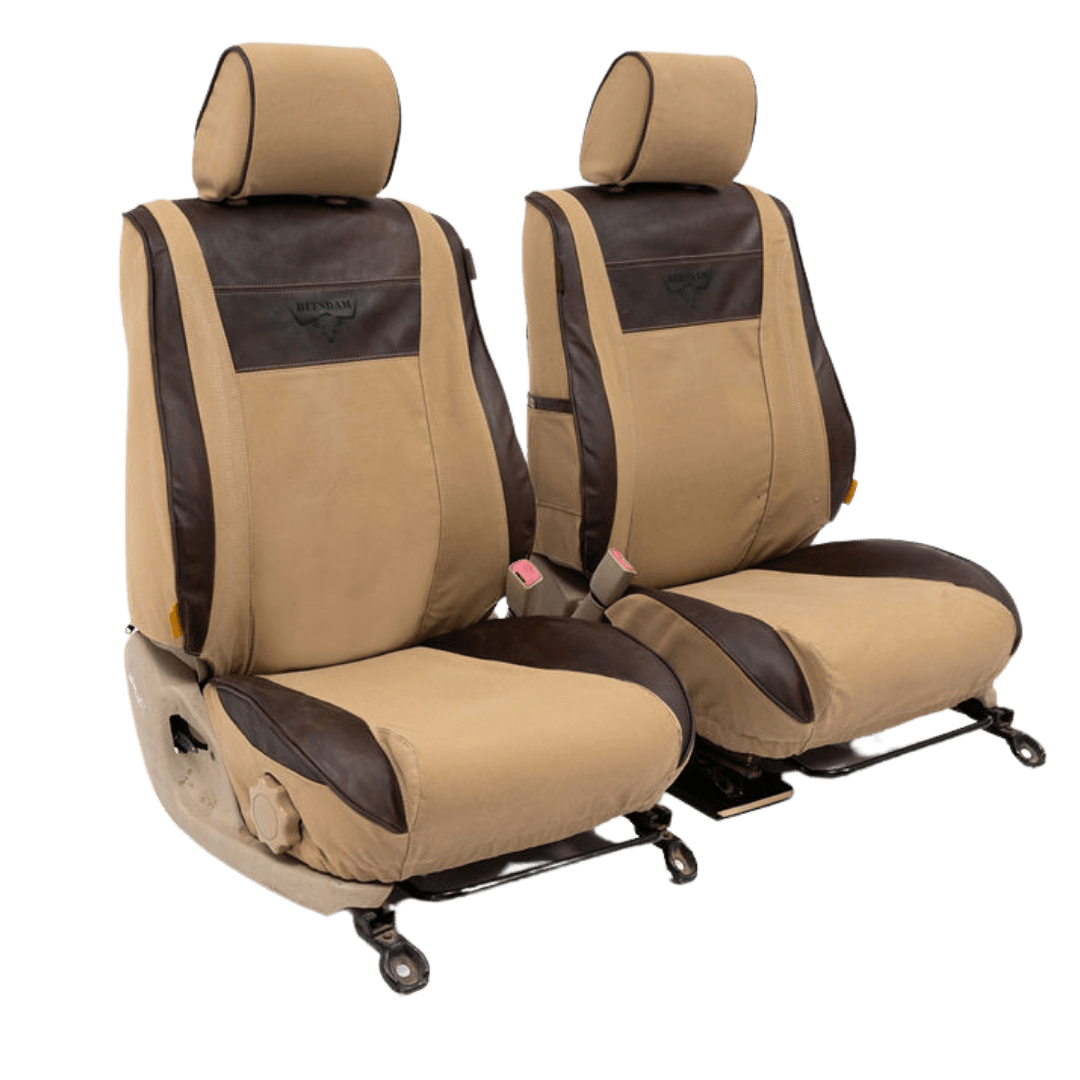 Legacy Plus – Sand Canvas & Textured Brown Leather