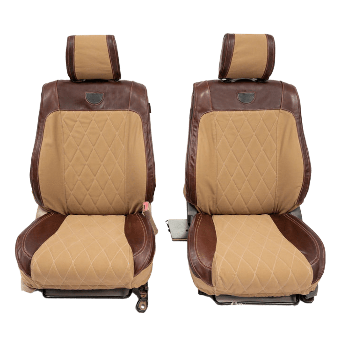 Legacy Premium – Sand Canvas & Red Leather