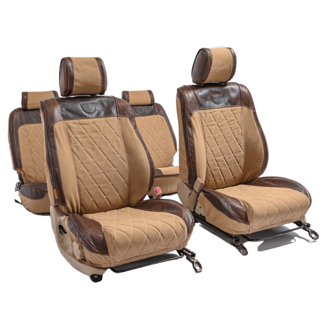 Legacy Premium – Sand Canvas & Textured Brown Leather