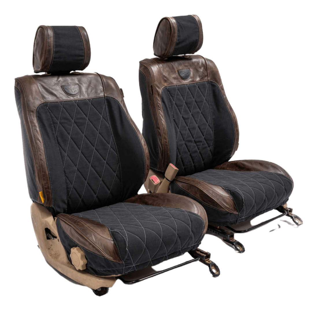 Legacy Premium – Charcoal Canvas & Brown Leather