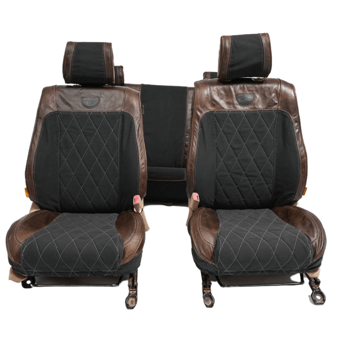 Legacy Premium – Charcoal Canvas & Brown Leather