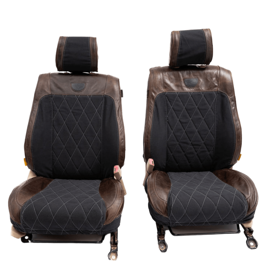 Legacy Premium – Charcoal Canvas & Brown Leather