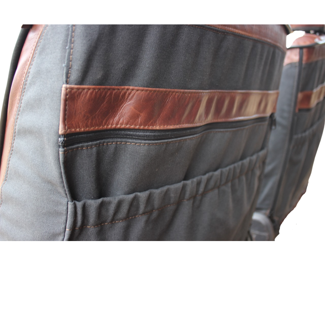 Legacy Pro - Charcoal Canvas and Brown Leather