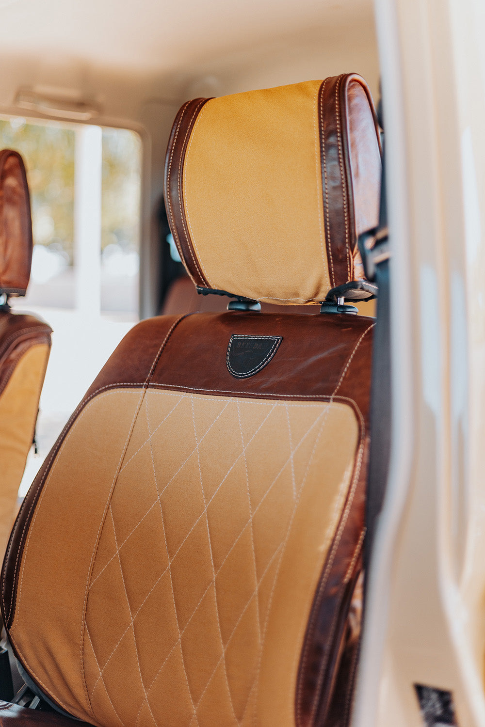 Legacy Premium – Sand Canvas & Brown Leather