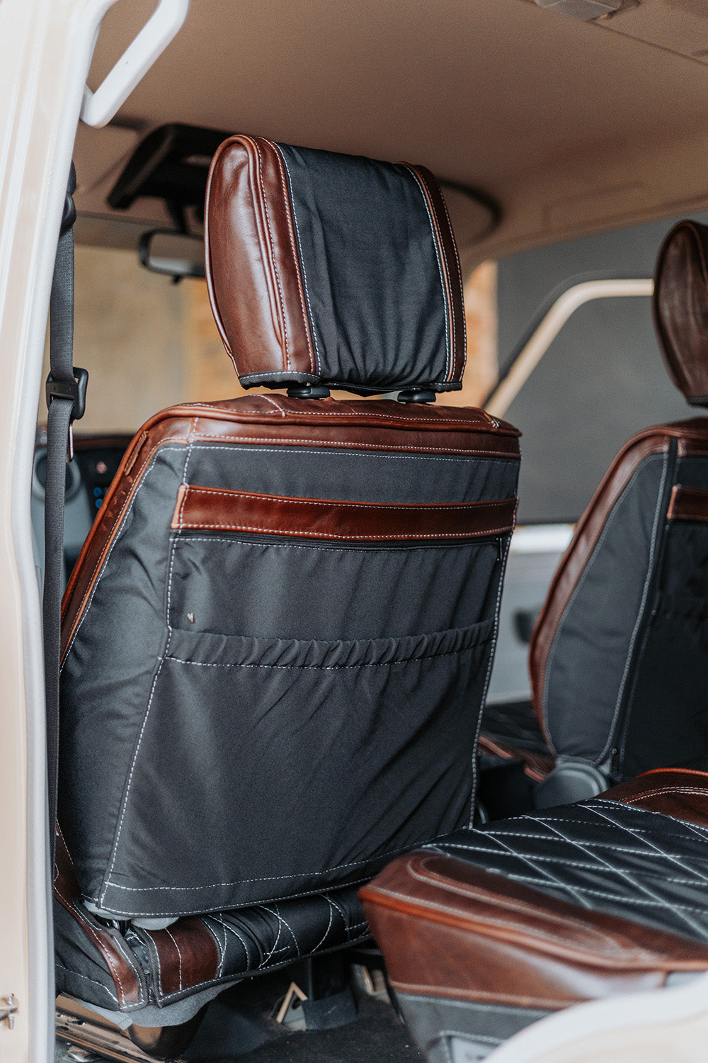 Legacy Premium – Charcoal Canvas & Brown Leather