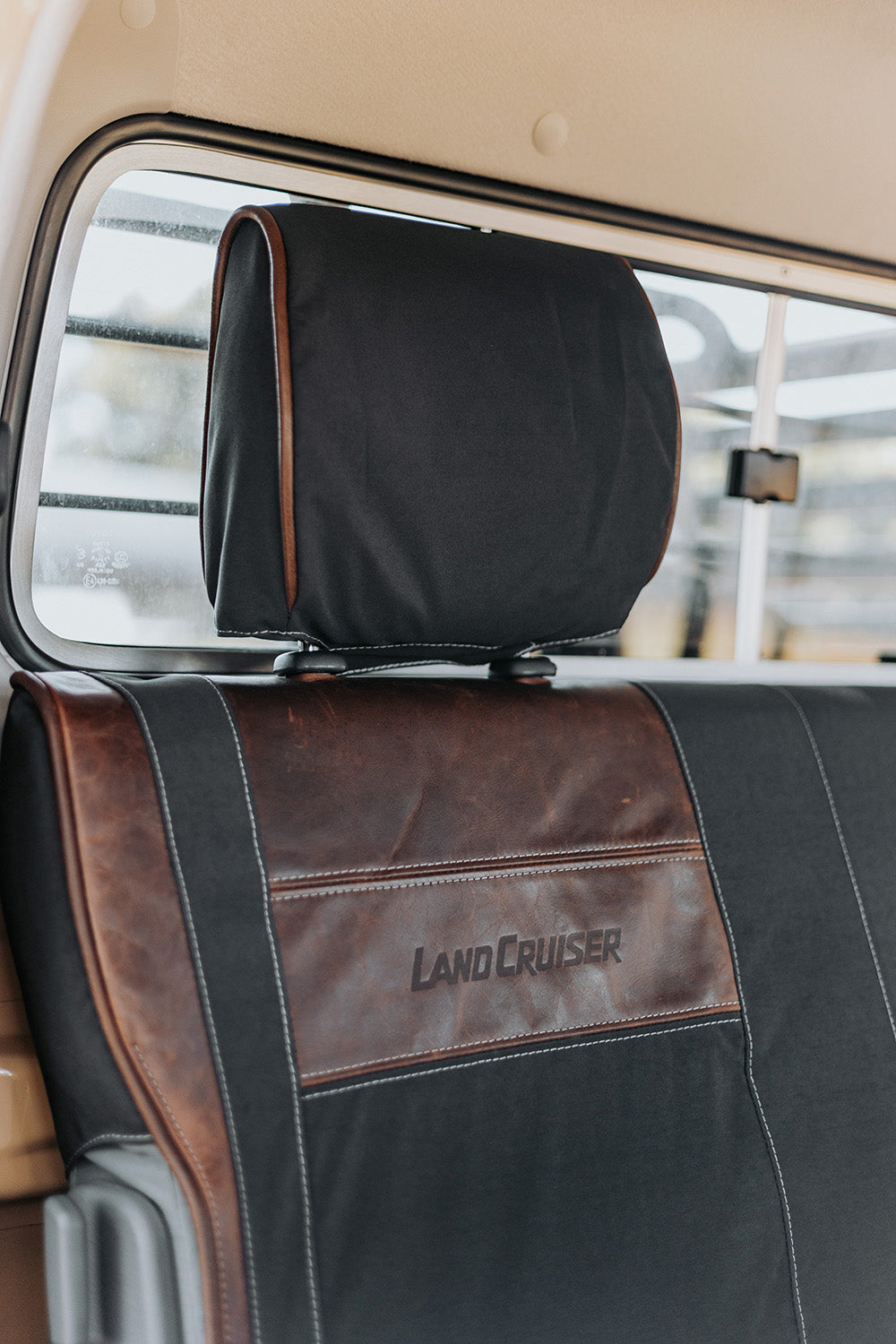 Legacy Plus – Charcoal Canvas & Brown Leather