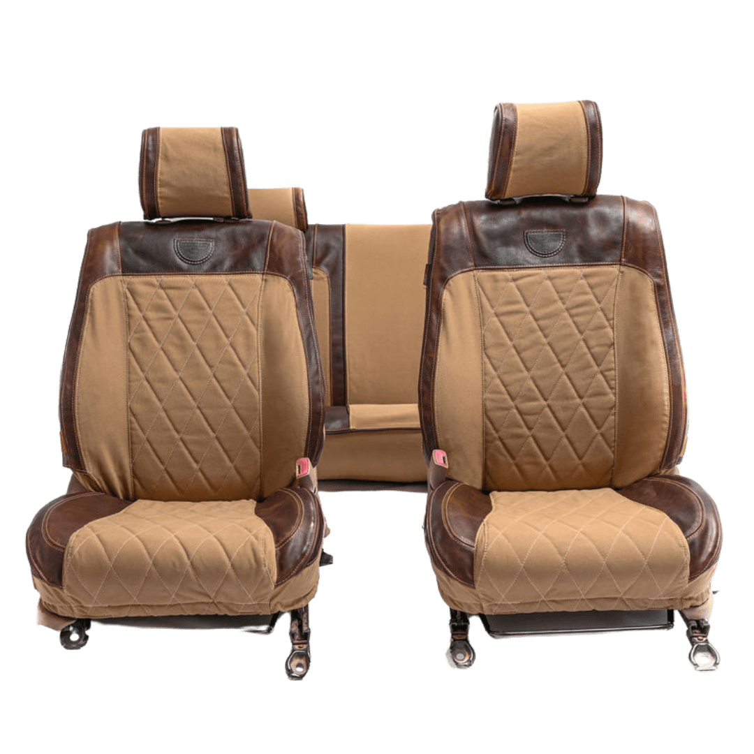 Legacy Premium – Sand Canvas & Textured Brown Leather