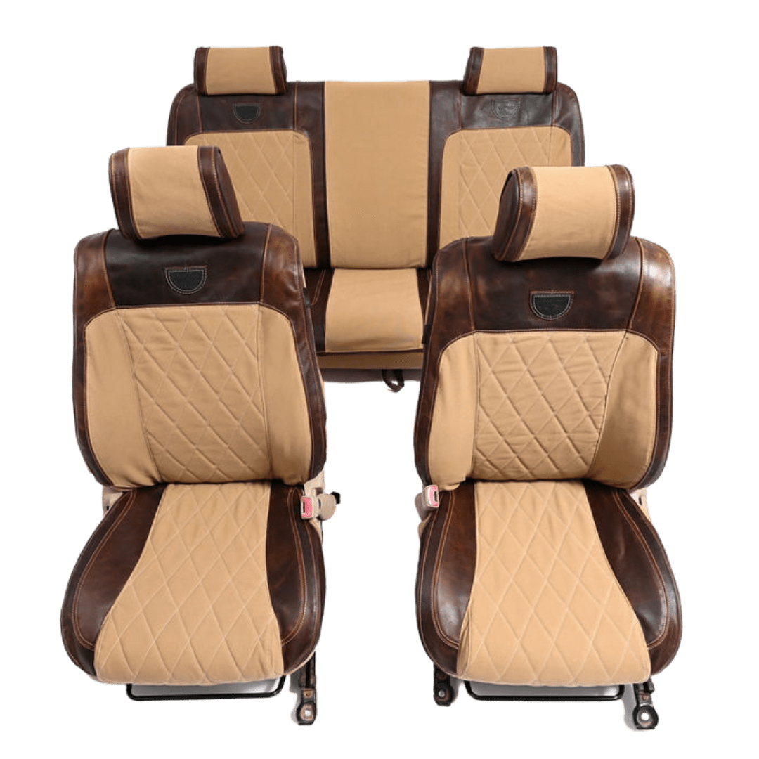 Legacy Premium – Sand Canvas & Textured Brown Leather