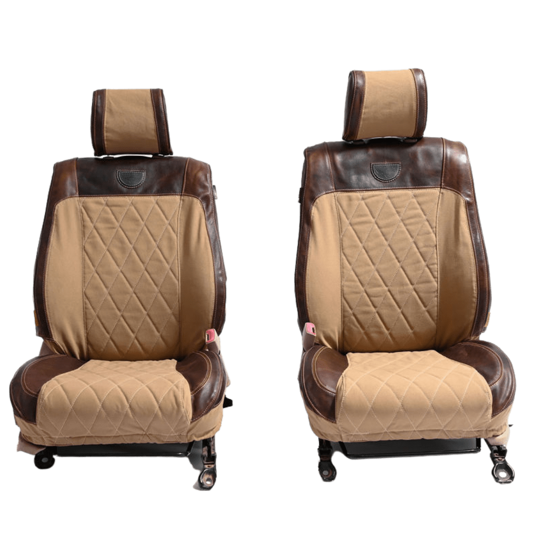 Legacy Premium – Sand Canvas & Textured Brown Leather