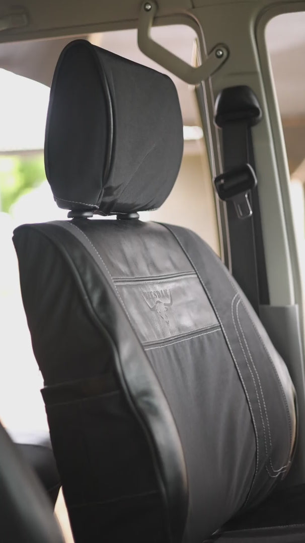 Legacy Plus – Charcoal Canvas & Black Leather