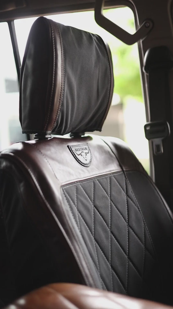 Legacy Premium – Charcoal Canvas & Brown Leather